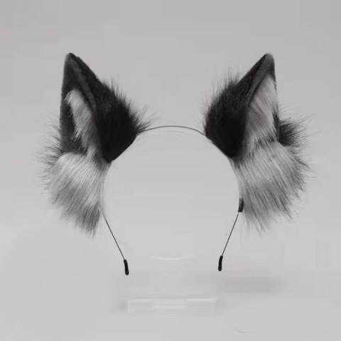 Black wolf ear